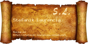 Stefanik Laurencia névjegykártya